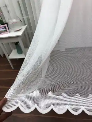 Özel Örme Dokulu Tül Perde 100% Orjinal Ürün- Ekru