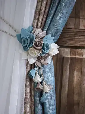 Çiçek Braçol Fon Bağı - Çok Renkli- Turkuaz-ekru-kum Beji