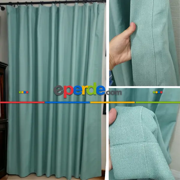 Yatak Odası - Geniş Enli Jakarlı Dokuma Salon Yatak Odası Lüks Perdeler 33 Renk Seçenekli