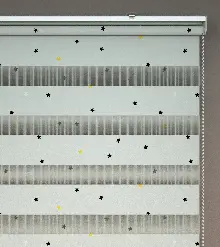 Yıldız Desenli Baskılı Zebra Perde- Çok Renkli