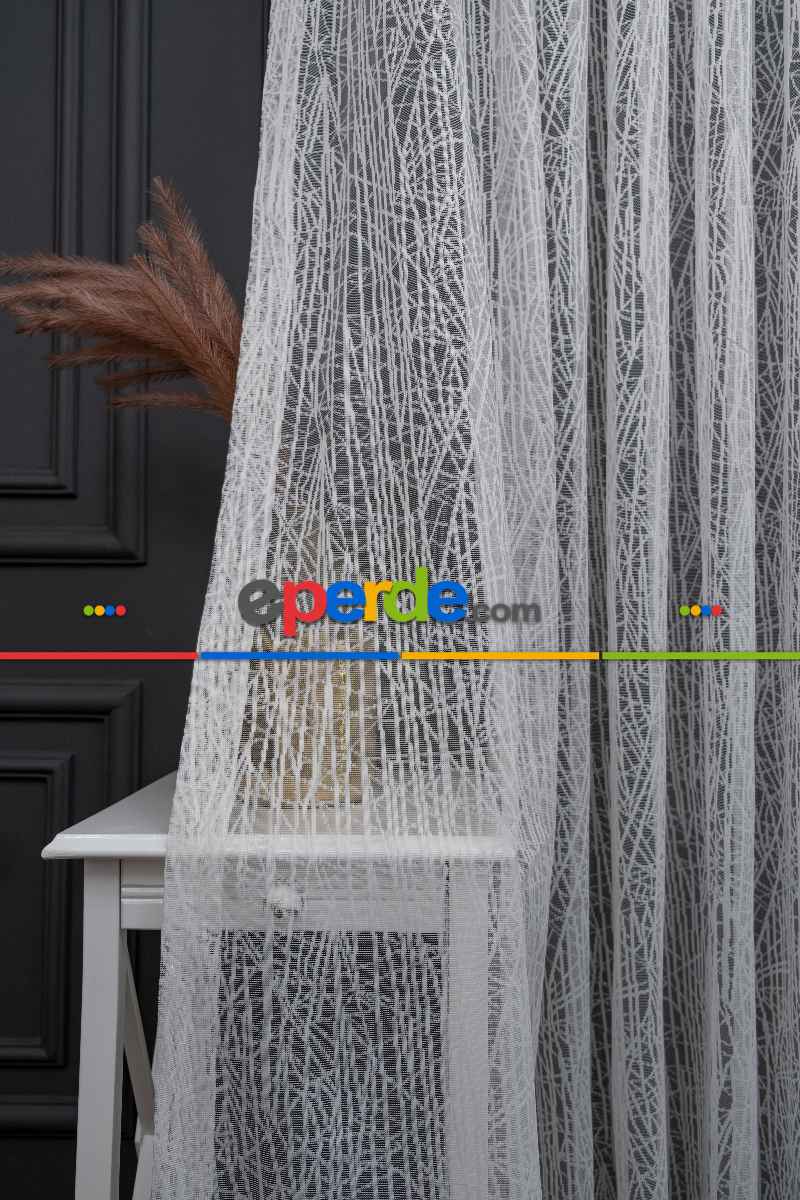 2023 Trend Örme Tül Perde Çok Dökümlü - Ütü İstemez - İtinalı Dikiş