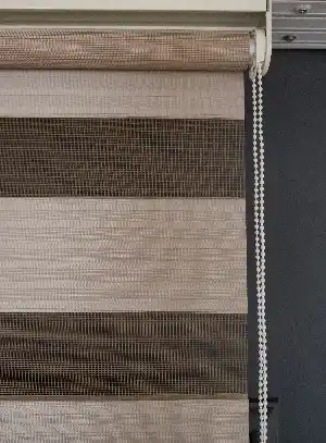 Genç Odası - Bej Rengi Yüksek Kalite Pliseli Zebra, Mekanize Perde