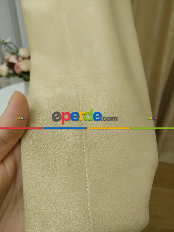 Soft Koyu Krem Fon Perde (150)- Krem Koyu