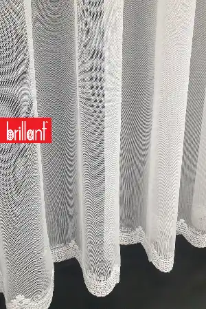 Brillant Grek Etek Uçlu Tül Sade Modern Tasarım Tül