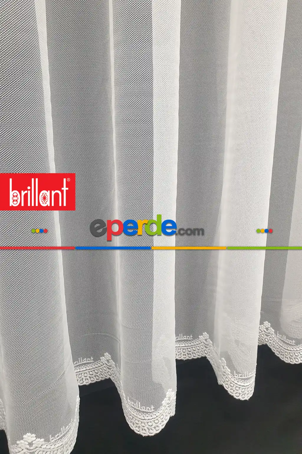 Brillant Grek Etek Uçlu Tül Sade Modern Tasarım Tül
