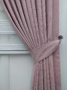 Pudra Pembe -gül Kurusu - Düz Fon Perde (300cm 1.kalite Dökümlü Fon Perde)- Pembe Pudra Pembe