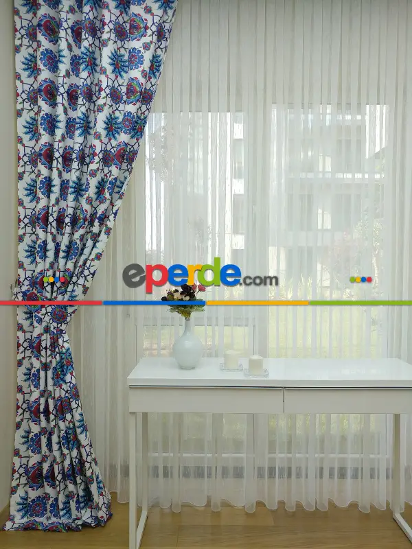 Leopar Desenli Fon Perde Evm259 -l - Kumaşı Kalındır Duck Bezi Değildir.- Krem-Kahve