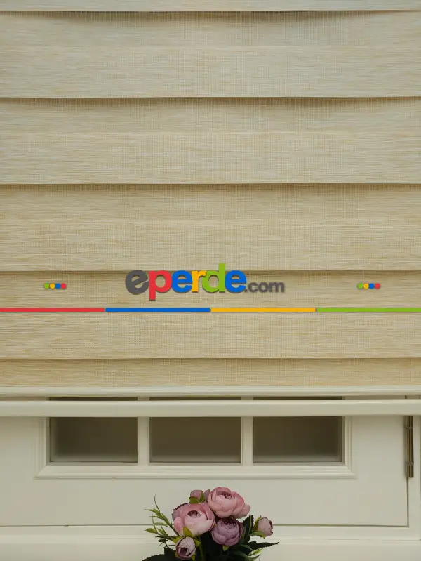 Oturma Odası - Zebra Perde -bambu Düz Zebra Perde- Kum Beji