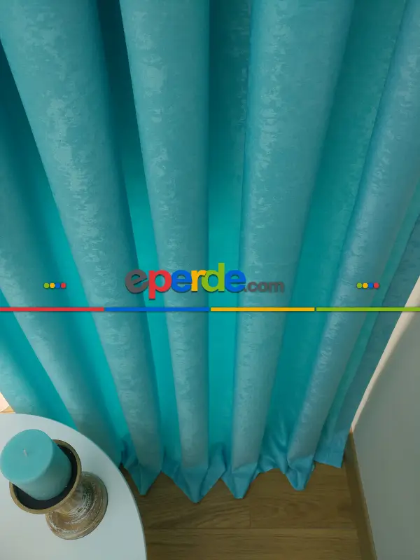 Yatak Odası - Soft Fon Perde- Turkuaz