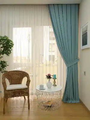 Salon Soft Mint Yeşili Fon Perde (180)- Mint