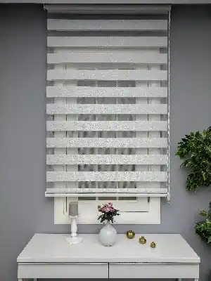 Açık Gri Perle Home Zebra Perde