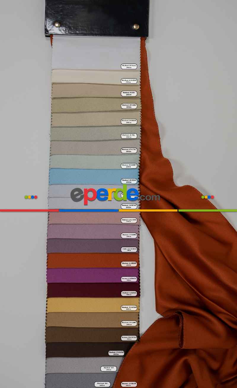 Salon Fon Perde - Blackout Düz Fon Perde Karartma Perde Güneşlik - Çok Renkli 1. Kalite