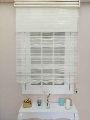 Mutfak Stor Perde - Çiftli Sistem İkili Tül Stor- Beyaz