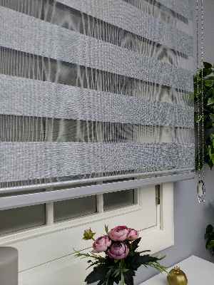 Gri Perle Home Düz Zebra Perde