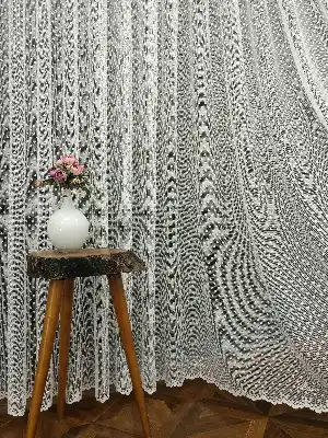 Çocuk Odası Örme Tül- Ekru