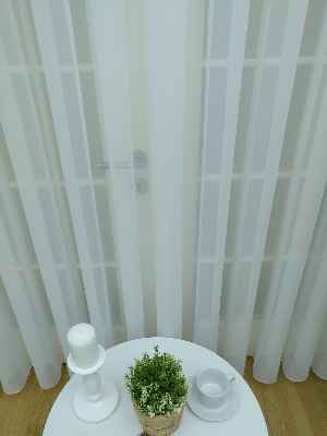 Mutfak Perdesi Düz Pileli - Beyaz