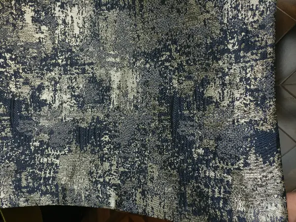 Patine Desenli Lacivert Jakar Fon Perde (180)- Lacivert