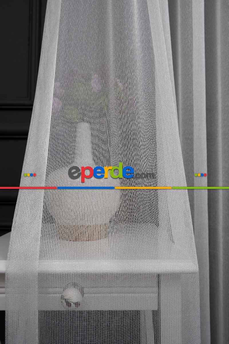 Yatak Odası - Zincir Çelik Dökümlü Tül Perde - İtinalı Dikiş - S Pile - Kurşunlu Tül