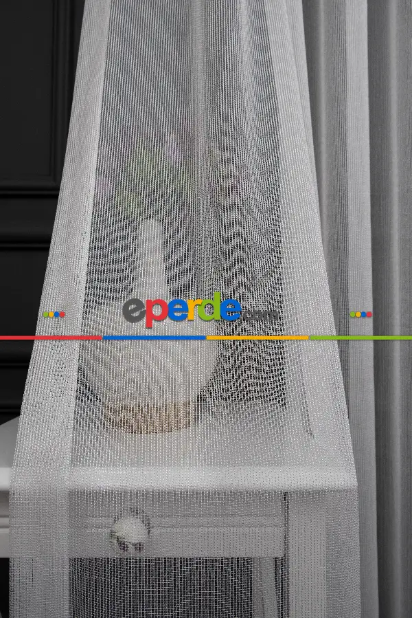 Zincir Çelik Dökümlü Tül Perde - İtinalı Dikiş - S Pile - Kurşunlu Tül