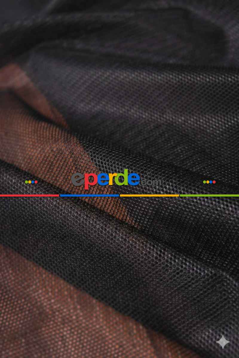 Siyah Grek Düz Tül Perde