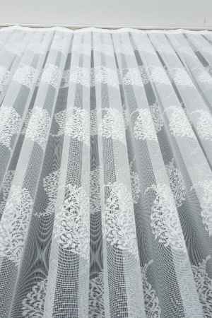 Fransız Dantel Tül Serpme Desenli - Ütü İstemez- Ekru