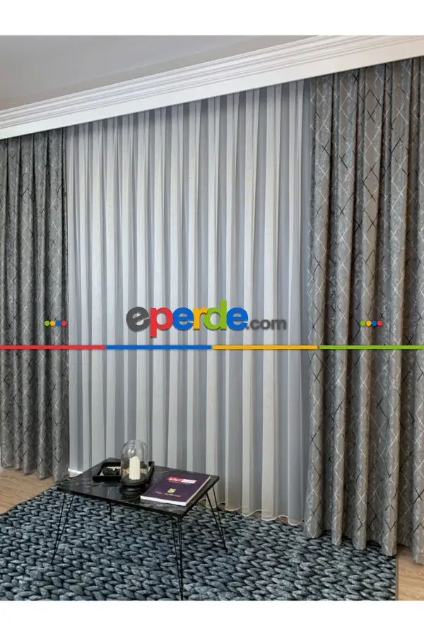 Yatak Odası - Brillant Fon Perde Livalorent Yeni Model Renk Tasarım Kanat Perde Yan Perde