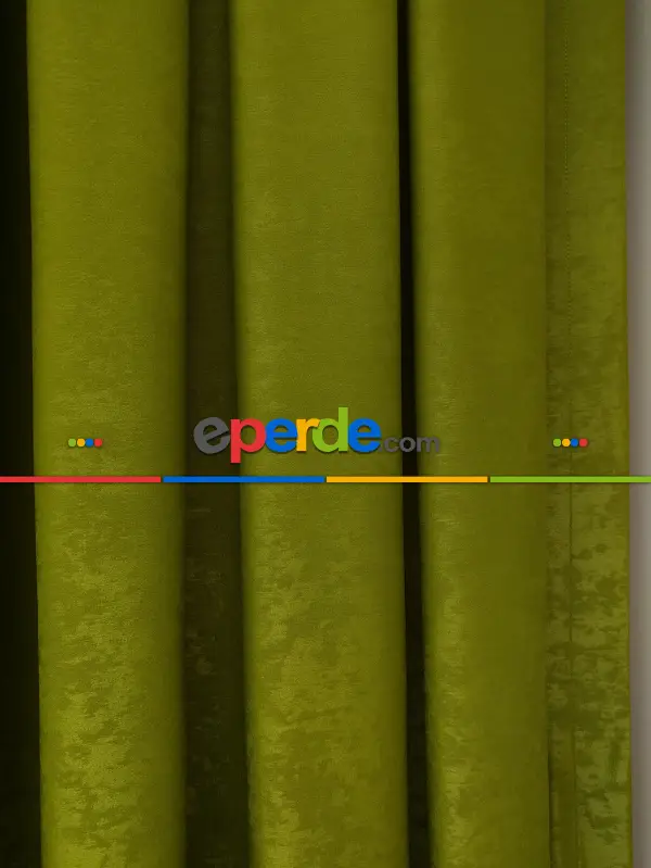 Soft Fıstık Yeşili Fon Perde (180)- Fıstık Yeşili