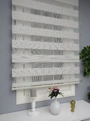 Krem Perle Home Düz Zebra Perde