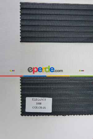 Salon Zebra Perde - Siyah Geniş Pliseli Zebra Perde- Siyah