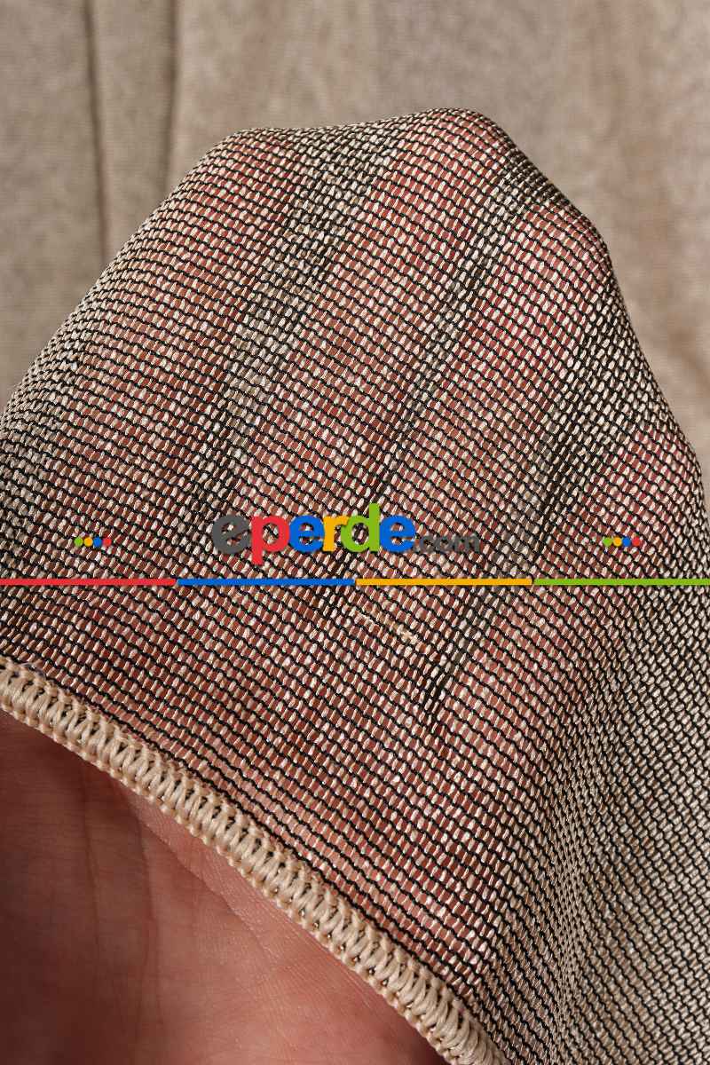 Salon Tül Modelleri - Bruno Siyah-altın Düz Tül Perde