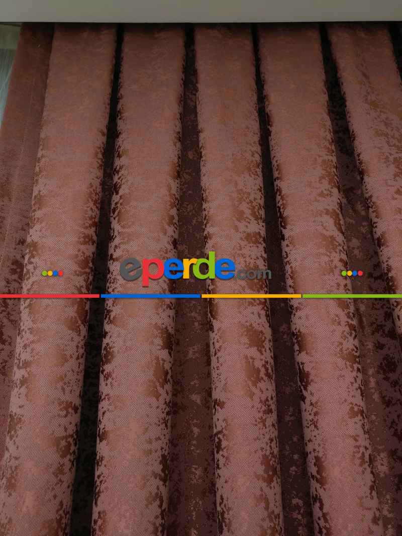 Kremit Rengi Duz Jakar Fon Perde (180)- Kiraz Ahşap