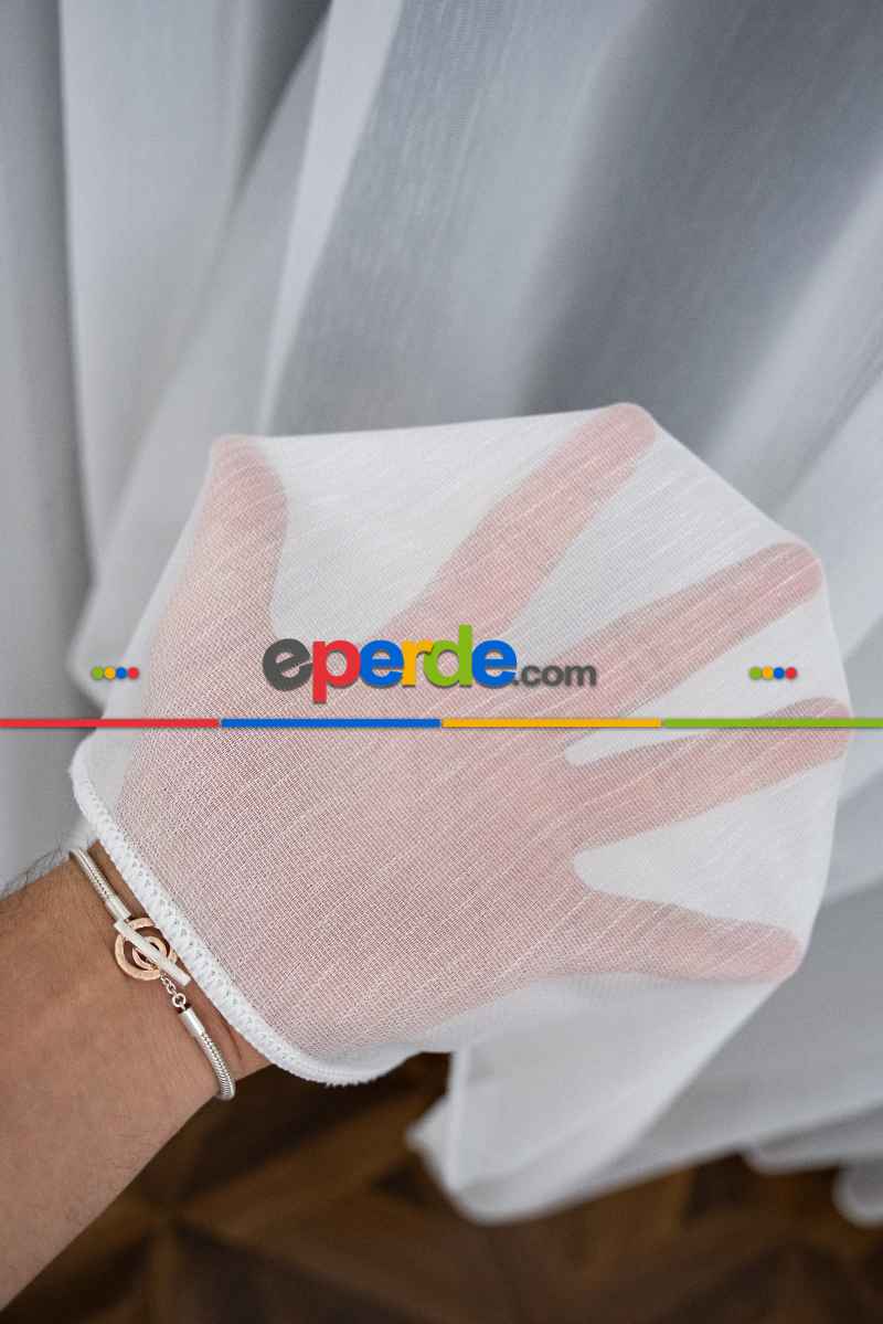 Lüx Ttm Bambu Tül Dökümlü Tül Ekru