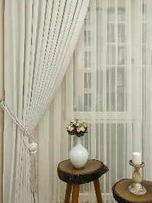 Açık Krem Düz Sade Fon Perde ( Dökümlü Fon )- Krem Açık