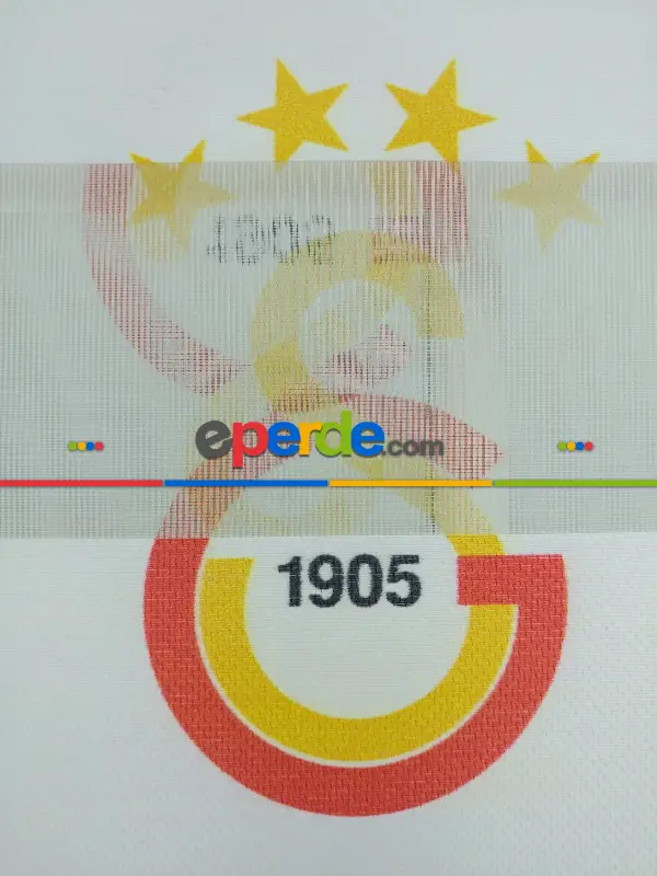 Gs Galatasaray Zebra Perde- Kırmızı-sarı