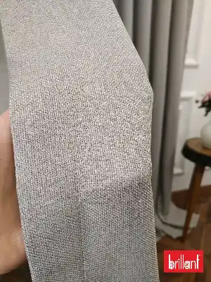 Salon - Brillant Keten Taş Rengi Renk Düz Fon Perde 180cm- Taş Rengi