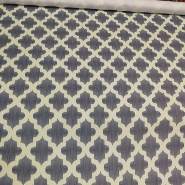 Geometrik Desenli Fon Perde Evm366 _g - Kumaşı Kalındır Duck Bezi Değildir.- Gri-füme-antrasit-beyaz