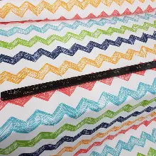 Suluboya Zikzag Desenli Fon Perde Evm752-2 Kumaşı Kalındır Duck Bezi Değildir- Lacivert-Beyaz-Turkuaz-Hardal Sarısı-Fıstık Yeşili 