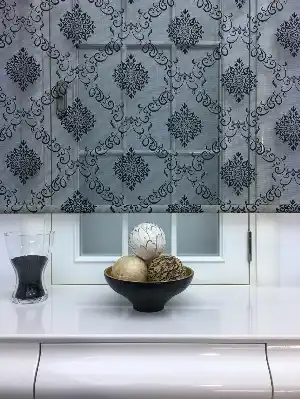 Çiftli Sistem Tül Stor Perde (dantel)- Siyah