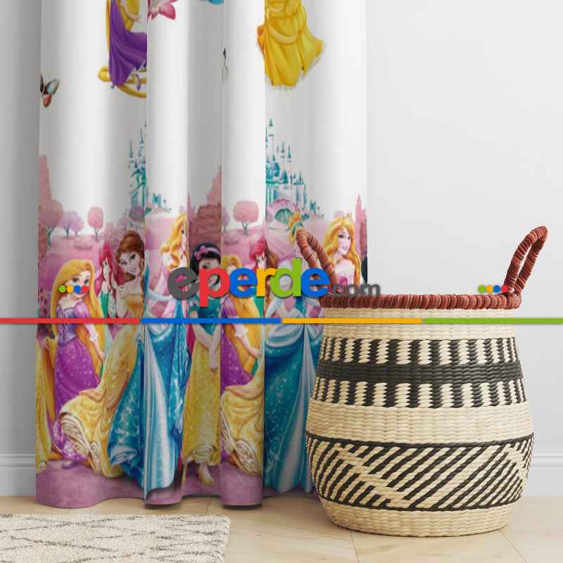 Elsa Prenses Konsept Tasarim Kız Çocuk Odasi Güneslik Fon Perde