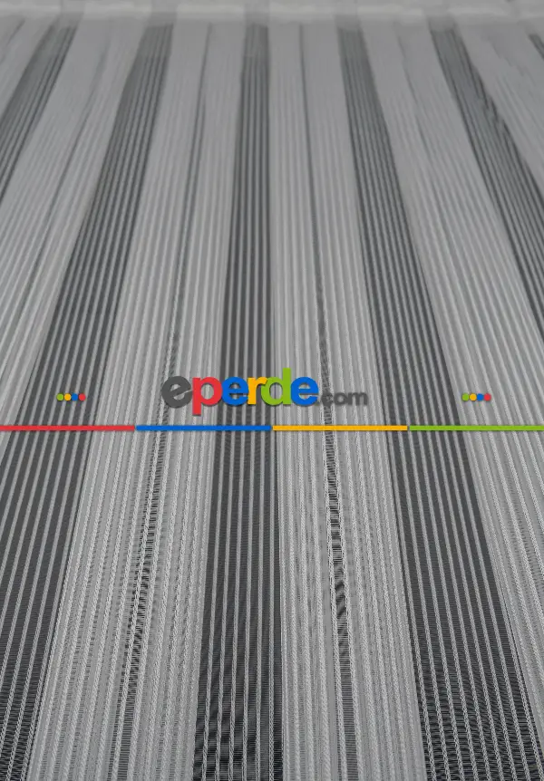 Thor Çizgili Kalın Burgu Tül Perde