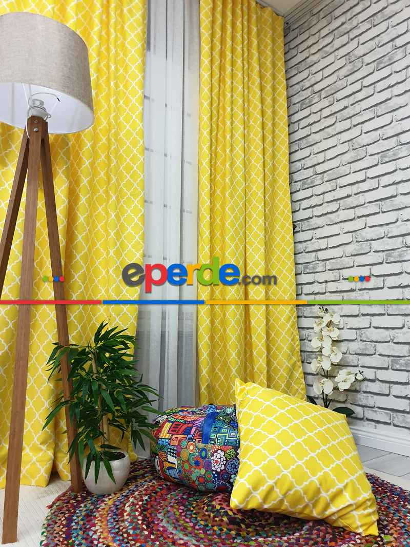 Ottoman Desenli Fon Perde Evm1929 Kumaşı Kalındır Duck Bezi Değildir