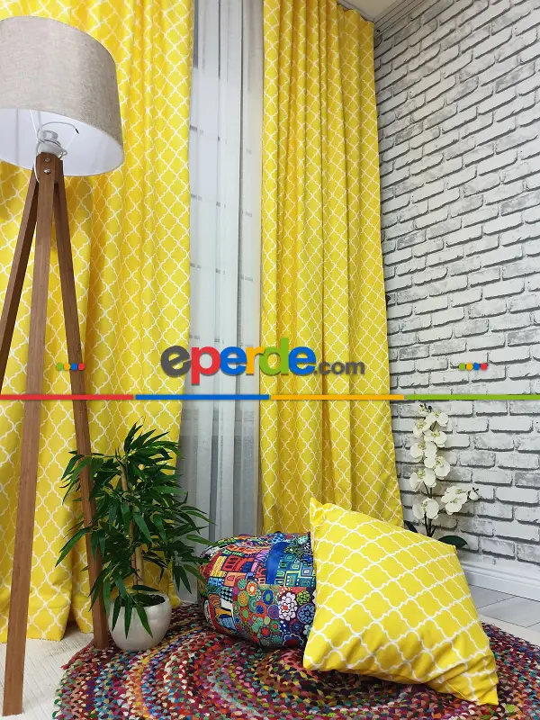 Ottoman Desenli Fon Perde Evm1929 Kumaşı Kalındır Duck Bezi Değildir