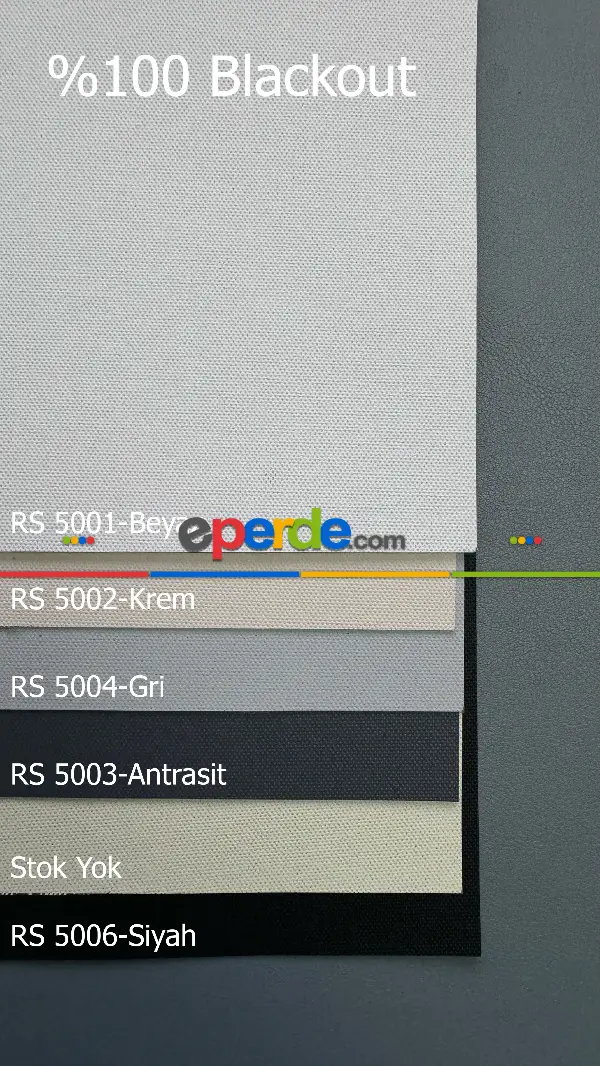 Bebek Odası - Kampanyalı - Krem Blackout Düz 0 Karartma Stor Perde 5 Renk - Kornişe Kolay Montaj Aparatlı - Matkap Tornavida Olmadan 30sn'de Montaj