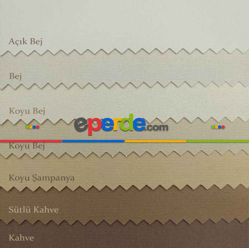 Düz Stor Perde Pvc Pastel Serisi - Yıkanabilir Stor- Siyah-gri-antrasit-krem-bej-ekru-kahve