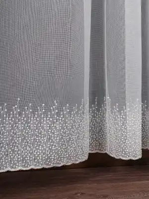 Etek Ucu Nakış İşlemeli Tül Perde