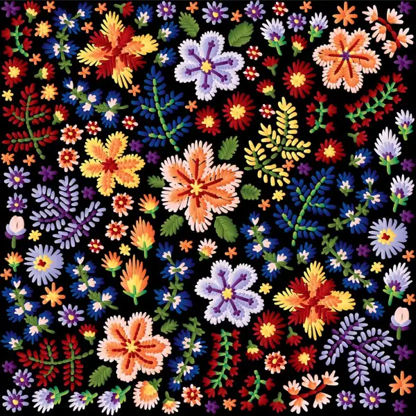 Çiçekli Desenli Fon Perde Evm806 Kumaşı Kalındır Duck Bezi Değildir- Kırmızı-Açık Yeşil- Çok Renkli 3