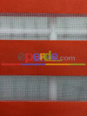 Düz Kırmızı Zebra Perde- Kırmızı
