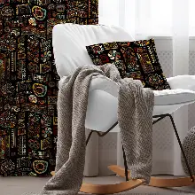 Etnik Fon Perde Evim 273 Kumaşı Kalındır Duck Bezi Değildir