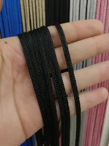 Siyah Rengi İp Perde Jumbo Zincir Serisi- Siyah