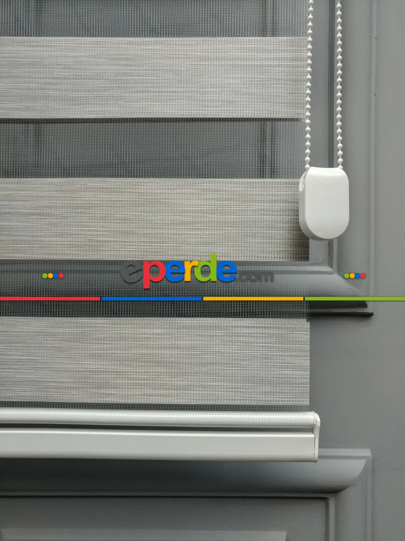 2025 Sezonu - Zebra Perde - Bambu Zebra Perde- Gri-füme-antrasit